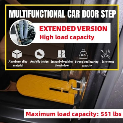 Car Door Step for Roof Access, Extended Folding Door Latch Step, Non-Slip - Image 4