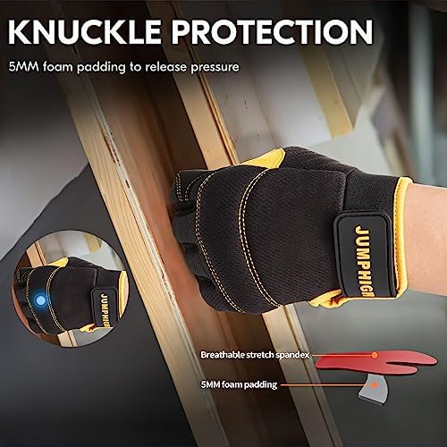 Utility Work Gloves Women, UltraLight Safety Work Gloves, Touchscreen, Flex Grip - Image 3