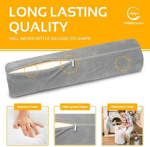 AllSett Health Firm Round Bolster Pillow - Image 4
