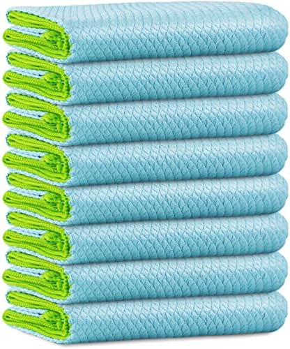 Ekedalen Microfiber Cleaning Cloth Lint Free Glass Polish, Light Blue by Ekedalen