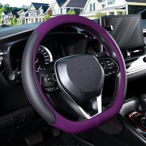 SEG Direct D Shaped Steering Wheel Cover 14.5-15 inch by SEGDirect