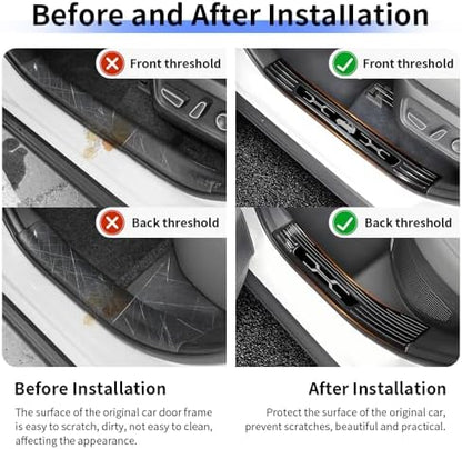 Door Sill Protector Trim for 2026 Toyota RAV4 Accessories Front and Rear Doors - Image 2