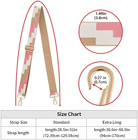 ZOOEASS Wide Shoulder Strap Adjustable Replacement Belt Crossbody Canvas Bag - Image 4