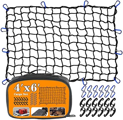 Cargo Net 4' x6' Stretches to 8' x 12' Truck Cargo Net by Cenipar