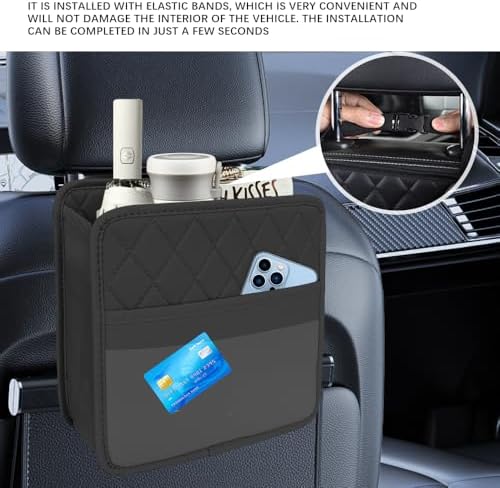 Car Seat Back Organizer, Car Organizers and Storage, Leather Multipurpose - Image 4