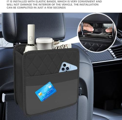 Car Seat Back Organizer, Car Organizers and Storage, Leather Multipurpose - Image 4