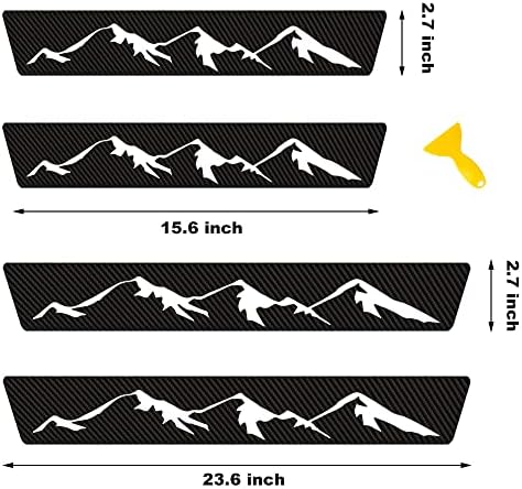 4 Pcs Mountain Range Door Sill Protector Stickers, Universal Size Door Entry - Image 2