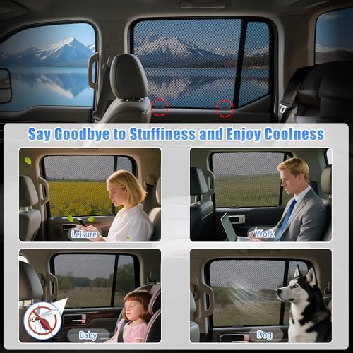 ZATOOTO Side Window Sunshades for Honda CRV 2023-2025, UV‑Block Breathable - Image 4