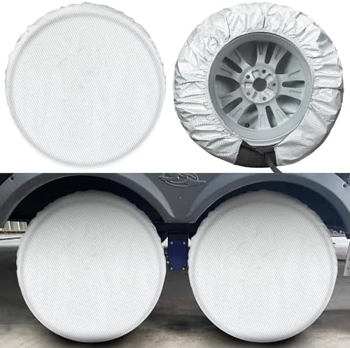 Season Guard 4Pack Carbon Fiber Tire Cover, Fit Truck SUV RV Trailer Camper - Image 2