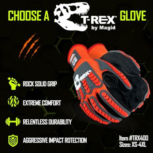 MAGID T-REX TRX400 Impact Gloves, Sandy Nitrile, 12 Pairs - Image 4