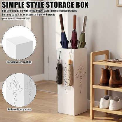 Square Metal Umbrella Holder, Square Free Standing Umbrella Rack Decorative - Image 6