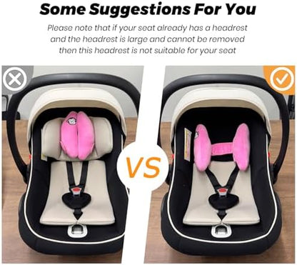 Baby Head Neck Support Pillow for Car Seat, U-Shape Travel Pillow - Image 5