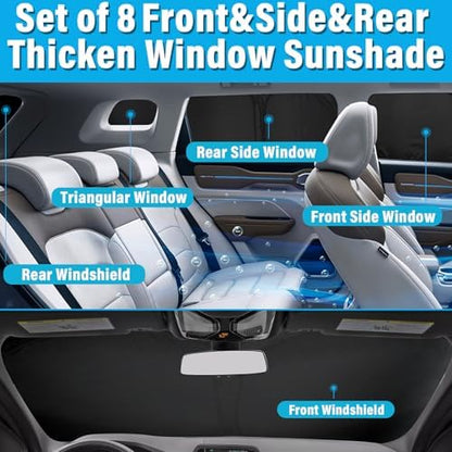 KMF Sun Shade Custom Fit for Toyota RAV4 2006-2012 Accessories, Full Car Window - Image 6