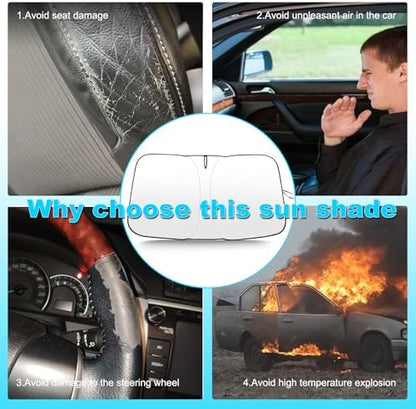 Foldable Front Windshield Sunshade fit - Image 3