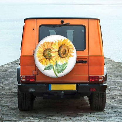 Sunflower Spare Tire Cover Yellow Sunflower Wheel Covers - Image 2