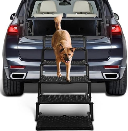 Extra Wide Dog Stairs for Car by Heeyoo