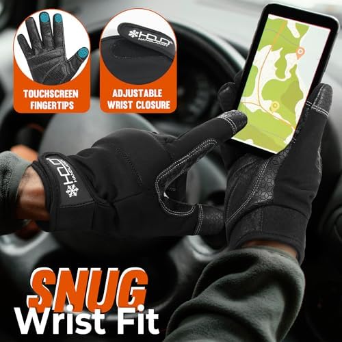 HANDLANDY Work Gloves for Men & Women, Utility Mechanic Working Gloves Touch - Image 5