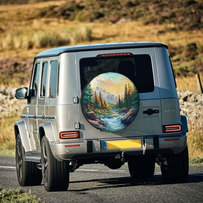 Spare Tire Cover Mountains Nature Scenery Wheel Covers Weatherproof Universal - Image 7