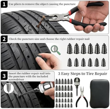 Tire Repair Kit, 3-in-1 Ratchet Tool - Image 2