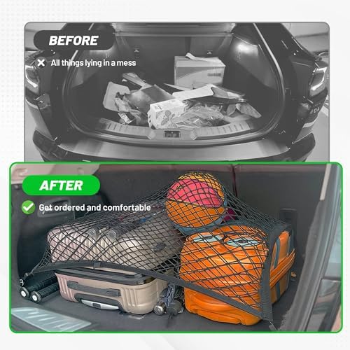RED WOLF Elastic Cargo Net for SUV Rear Trunk Bed Netting Cover Net Stretchable - Image 4
