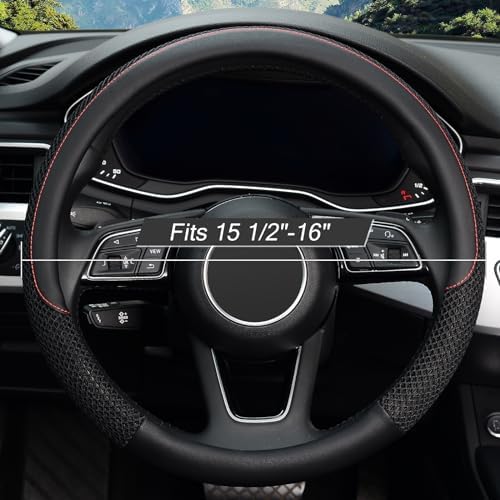 KAFEEK 16 inch Steering Wheel Cover, Microfiber Leather - Image 2