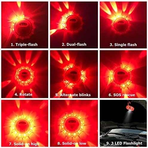 Ecoangel USB-C Rechargeable LED Road Flares Emergency Lights - Image 5