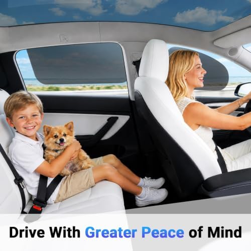 Static Cling Car Window Shades 4 PCS, Roll Windows Down, - Image 5