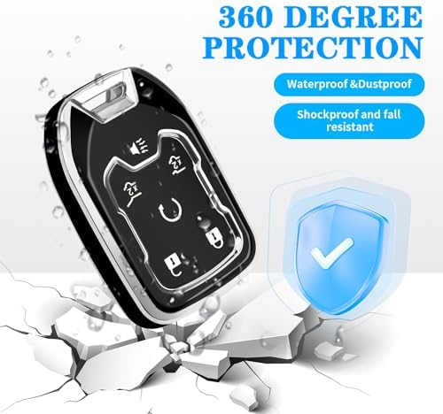 for Chevy GMC Key Fob Cover 6 Buttons Key Case 2016-2025 - Image 5