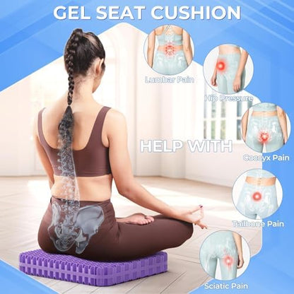 TushGuard Gel Seat Cushion for Long Sitting, Breathable Thick Patent Design - Image 6
