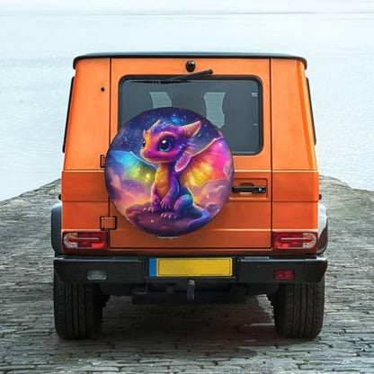 Spare Tire Cover for RV Camper, Colorful Fairy Dragon Tire Cover Protectors - Image 3