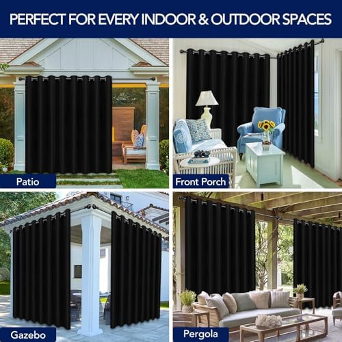 PureFit Outdoor Curtains for Patio Waterproof Weatherproof Outside Curtains - Image 5