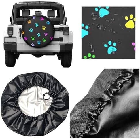 Cute Dog Paw Spare Tire Cover for Rv SUV Trailer Truck Camper, Waterproof Wheel - Image 3