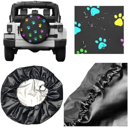 Cute Dog Paw Spare Tire Cover for Rv SUV Trailer Truck Camper, Waterproof Wheel - Image 3