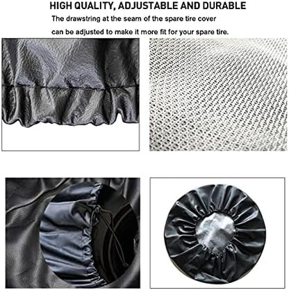 Spare Tire Cover Fit for Your SUV, Waterproof Dust-Proof PVC Leather Tire Covers - Image 5