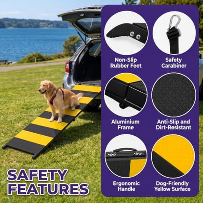 Dog Ramp for Car 71" X 17.6" Extra Long Folding Pet Ramp for Large Dogs up to - Image 6