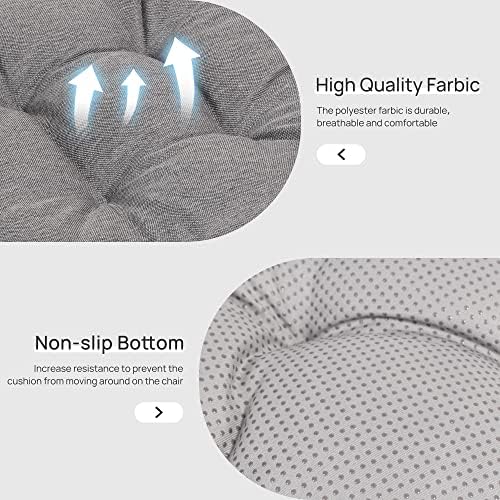Love's cabin Memory Foam Chair Cushions Set of 4, 15.5 Inch - Image 5