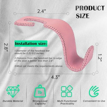 Car Seat Headrest Hook 55lb Heavy Duty Metal Hanger - Image 6