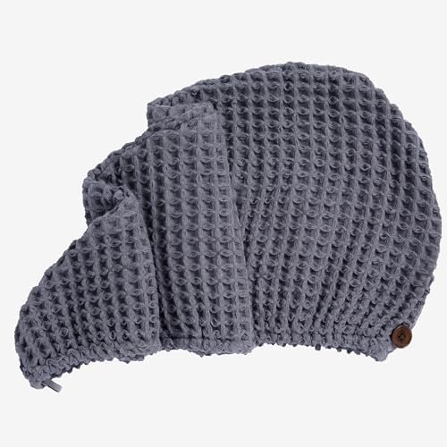 Luxury Organic Japanese Cotton Hair Drying Waffle Towel Wrap - Image 2