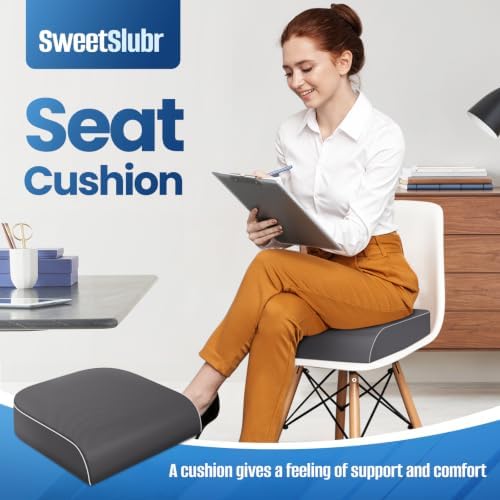 SweetSlubr Seat Cushion, Chair Pad, Memory Foam Tailbone Pain Relief - Image 3