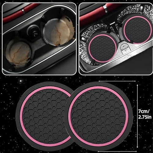 NBTEPEM 6 Pcs Pink Steering Wheel Cover Set, Sport Microfiber Leather Steering - Image 7