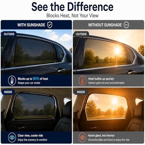 Car Window Shades for 2023-2025 Honda CRV Rear Side Window Mesh Sun Shade - Image 3