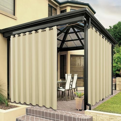 BONZER Outdoor Curtains for Patio Waterproof Thick Privacy Extra Wide by Bonzer