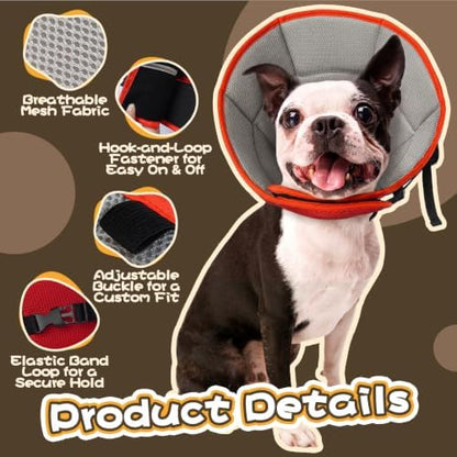 Dog Cone Collar After Surgery, Adjustable Soft Recovery Cone - Image 3