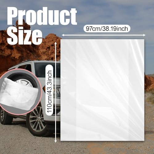 8PCS Extra-Large Tire Covers, Tire Storage Bags, Waterproof Dustproof Wheel - Image 2
