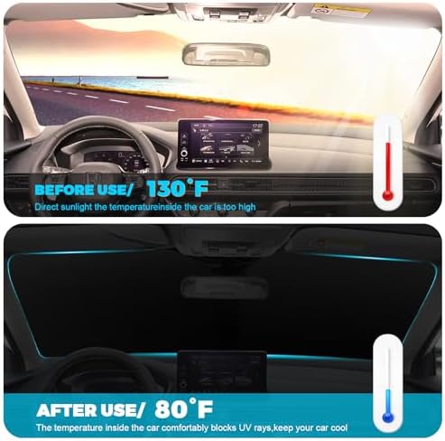 Foldable Front Windshield Sunshade fit - Image 4