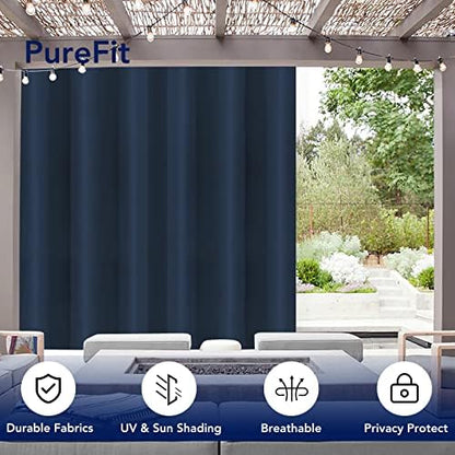 PureFit Outdoor Curtains for Patio Waterproof Weatherproof Outside Curtains - Image 3