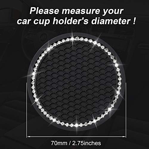4PCS Bling Coasters, Crystal Car Cup Coaster, Rhinestone Universal Vehicle Anti - Image 2