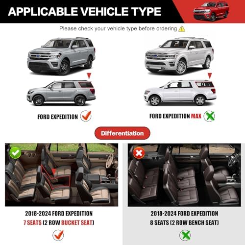 Cargo Mat with Floor Mat Fit for 2018-2024 Ford Expedition 7Seats Accessories - Image 2