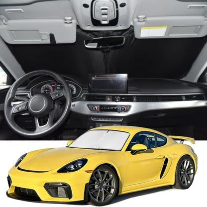 Windshield Sunshade for Porsche Boxster/Cayman 718 2017-2023 Sun Shade by ZOIBVCARSUNSHADE