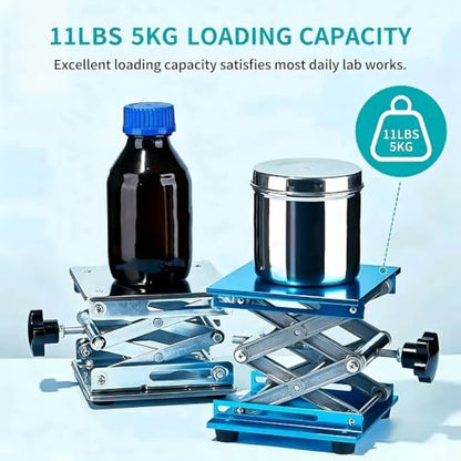 6inch x6inch Lab Jack Stand Platform, Anodized Aluminum Top Deck Laboratory - Image 4
